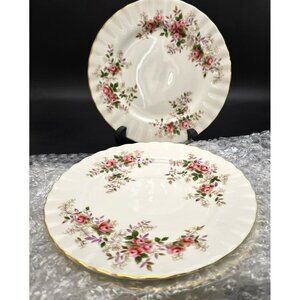 Royal Albert Lavender Rose Bone China Luncheon Plates Set Of 6 VL4022